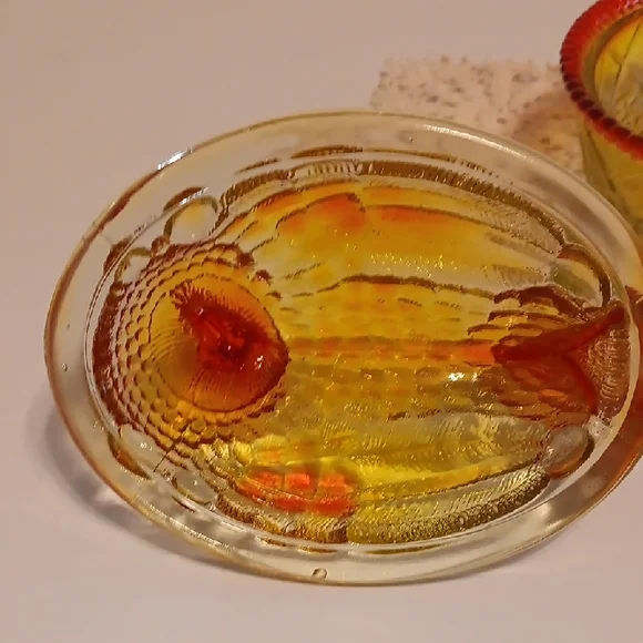 Vintage Mosser/ Westmoreland Amberina Hen on Nest She Is A Glower Rare Piece - Picture 5 of 10